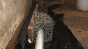 french drain installation