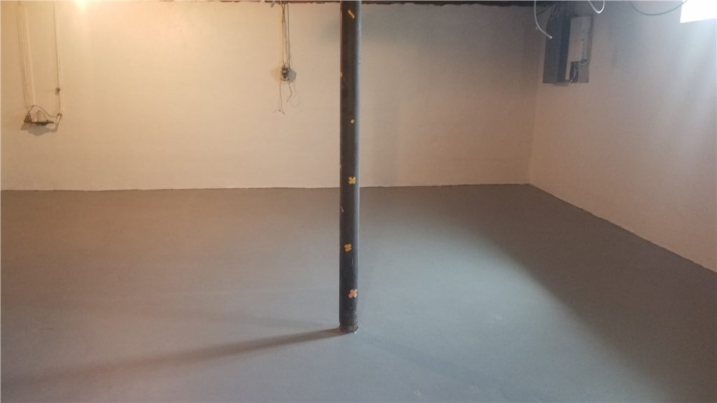 newly waterproofed basement