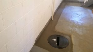 newly installed drain